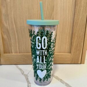 Starbucks 2017 Go With All Your Heart Venti Cold Cup Tumbler 24 oz